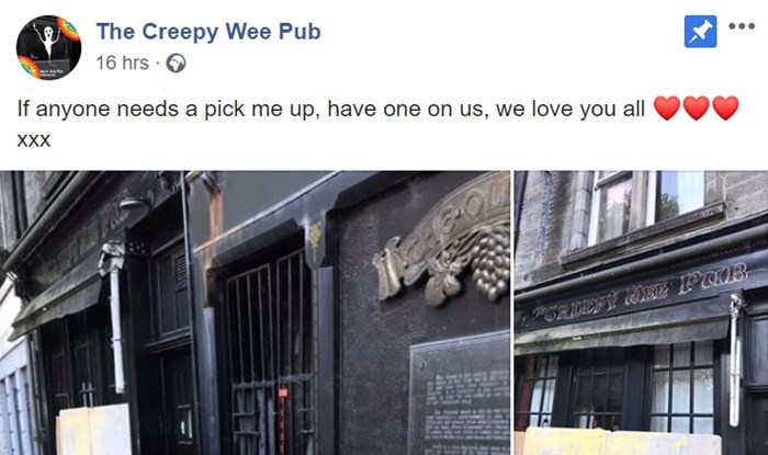 The Creepy Wee Pub in Fife leaves out snacks to cheer up customers