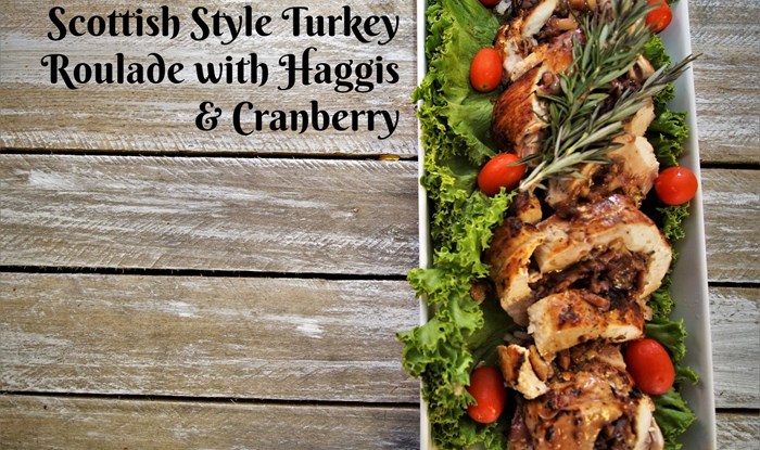 Scottish Style Turkey Roulade with Haggis & Cranberry Recipe